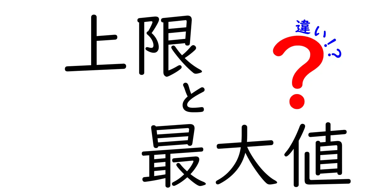 上限と最大値の違いをわかりやすく解説！あなたは理解できていますか？