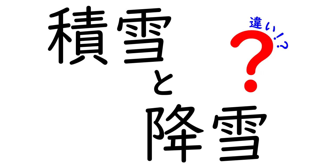 積雪と降雪の違いをわかりやすく解説！あなたは知ってる？