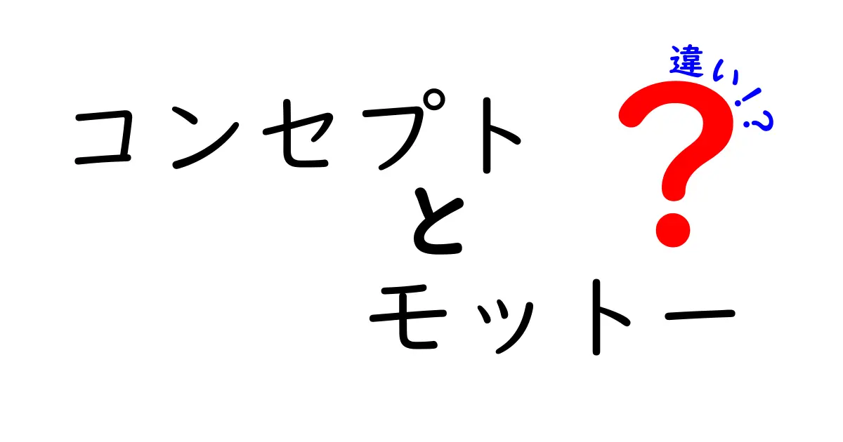 コンセプトとモットーの違いを徹底解説！あなたの理解を深めるために