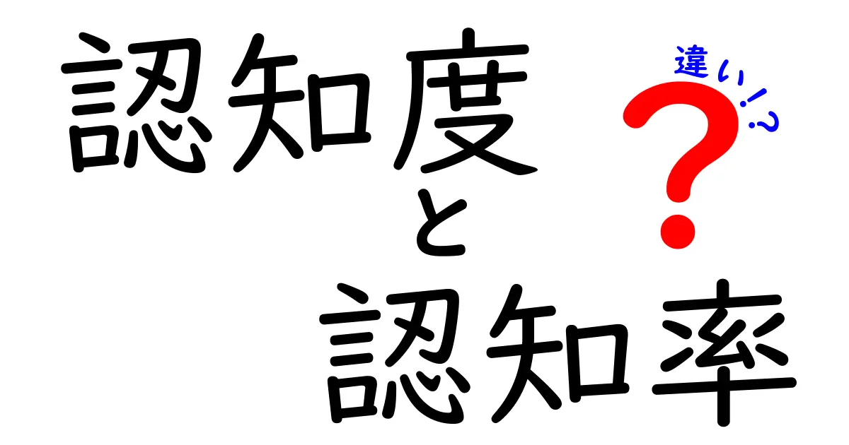 認知度と認知率は何が違うの?わかりやすく解説!