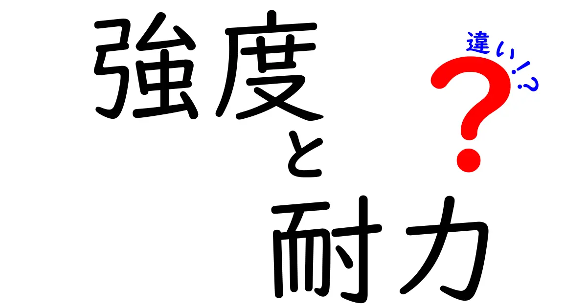 強度と耐力の違いを徹底解説！あなたの生活に役立つ知識