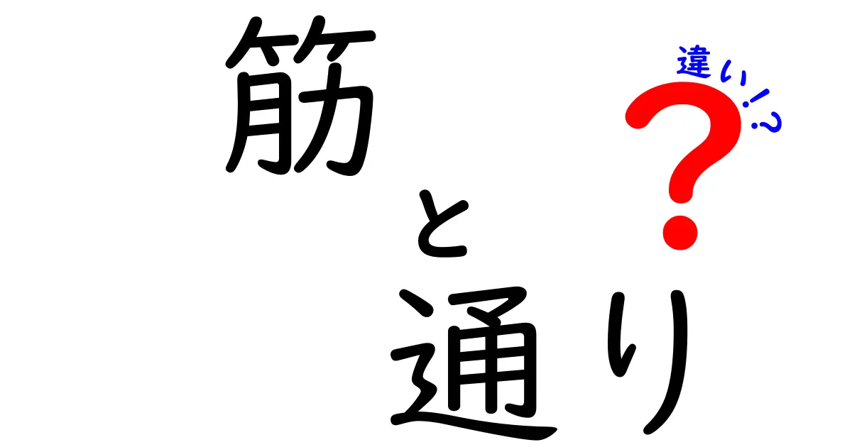 「筋」と「通り」の違いを知っていますか？日常生活に潜む2つの意味を解説！