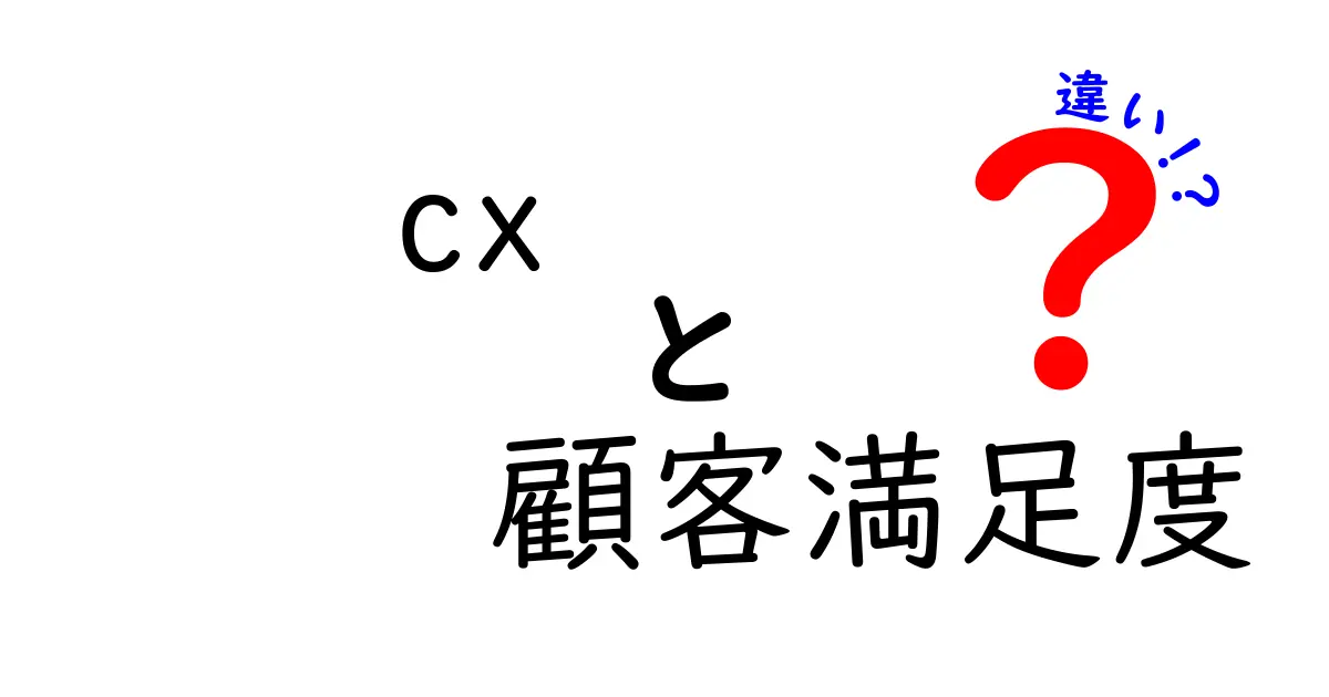 CXと顧客満足度の違いとは？理解を深めよう！