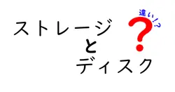 ストレージとディスクの違いは？