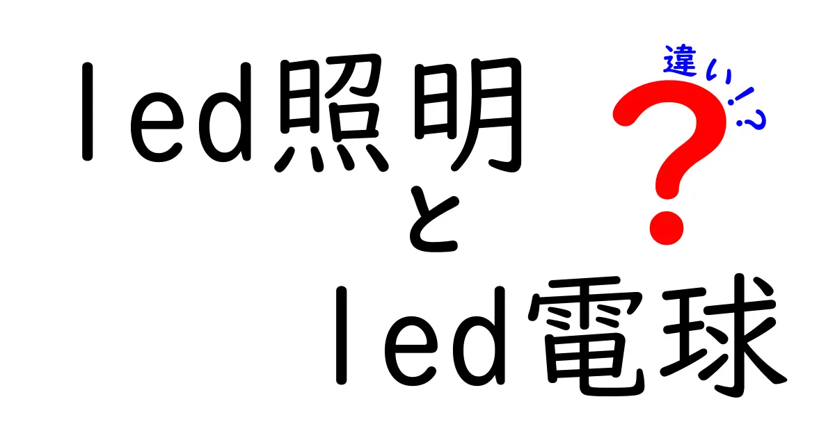 LED照明とLED電球の違いをわかりやすく解説！どちらを選ぶべき？