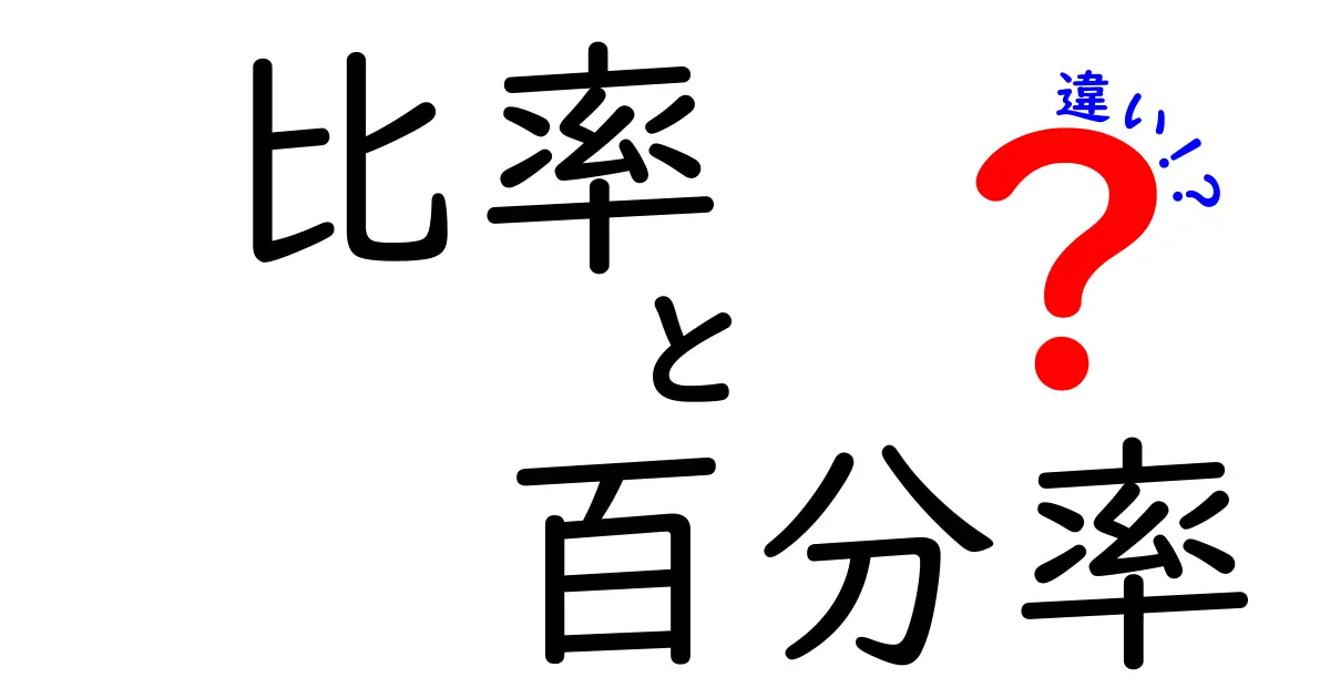 比率と百分率の違いを徹底解説!中学生でもわかるように例を交えて説明します