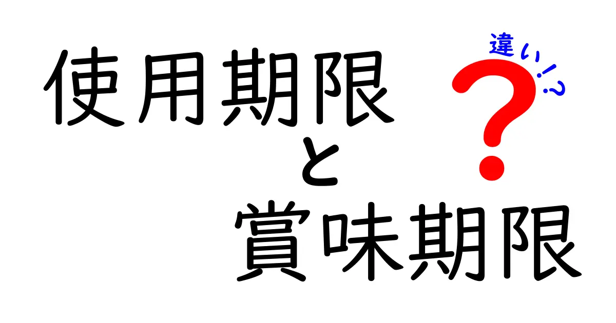 使用期限と賞味期限の違いを徹底解説！安全な食品選びのために知っておきたいこと