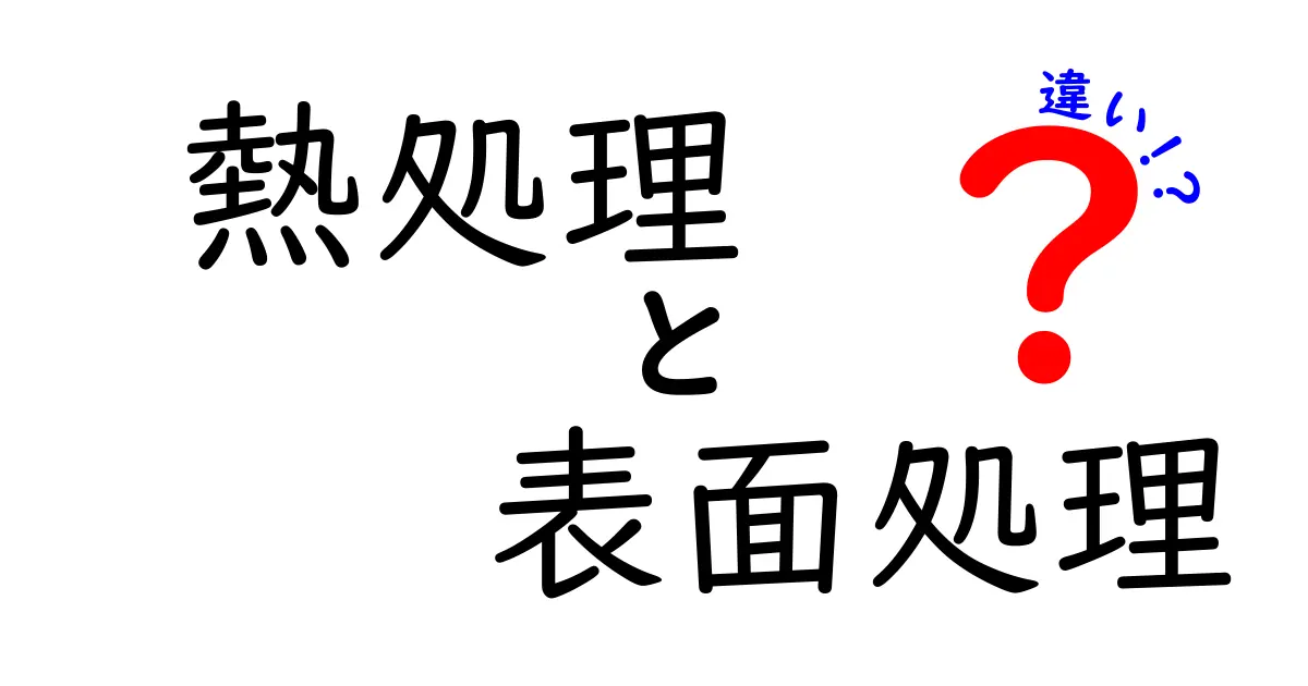 熱処理と表面処理の違いとは？その特徴を徹底解説！