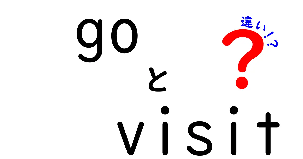 「go」と「visit」の違いをわかりやすく解説！あなたはどっちを使う？