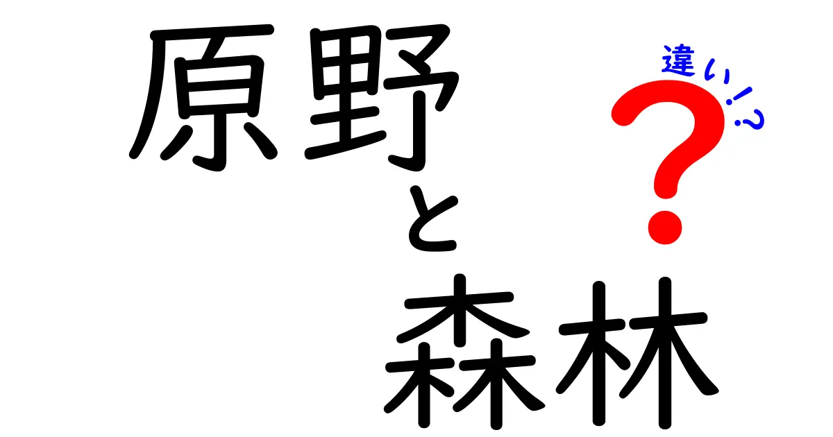 原野と森林の違いをわかりやすく解説！それぞれの特徴と役割