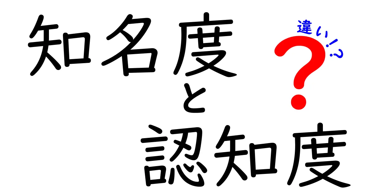 知名度と認知度、あなたは分かる？その違いを徹底解説！