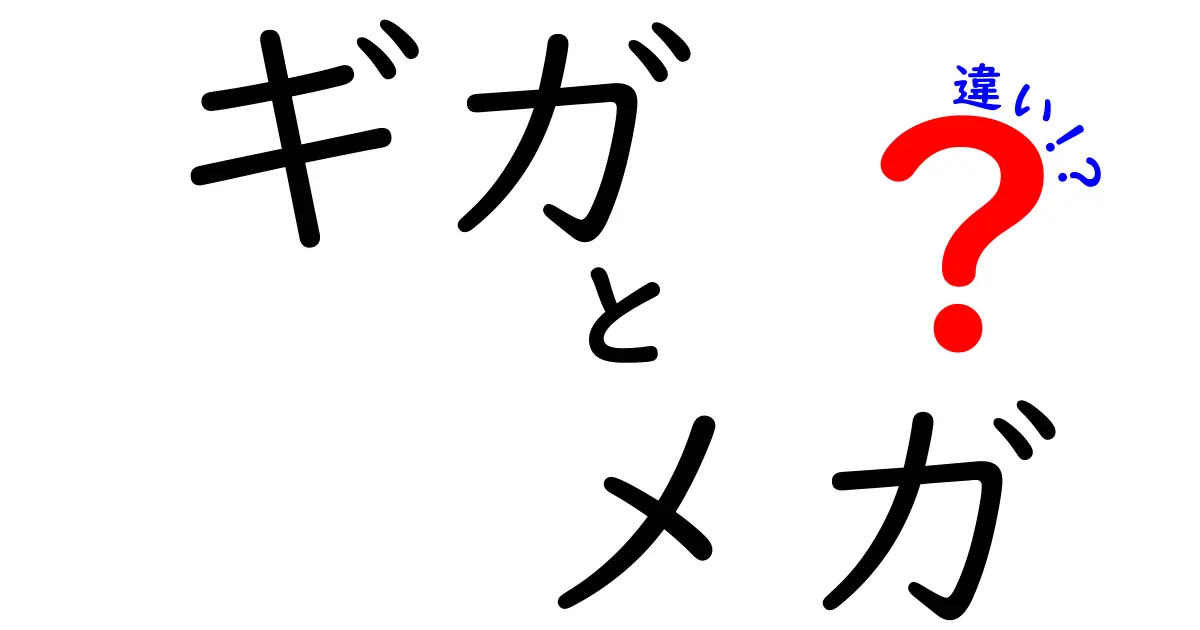 ギガとメガの違い徹底解説！数値の世界の入り口