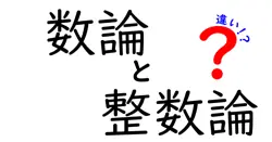 数論と整数論の違いは？
