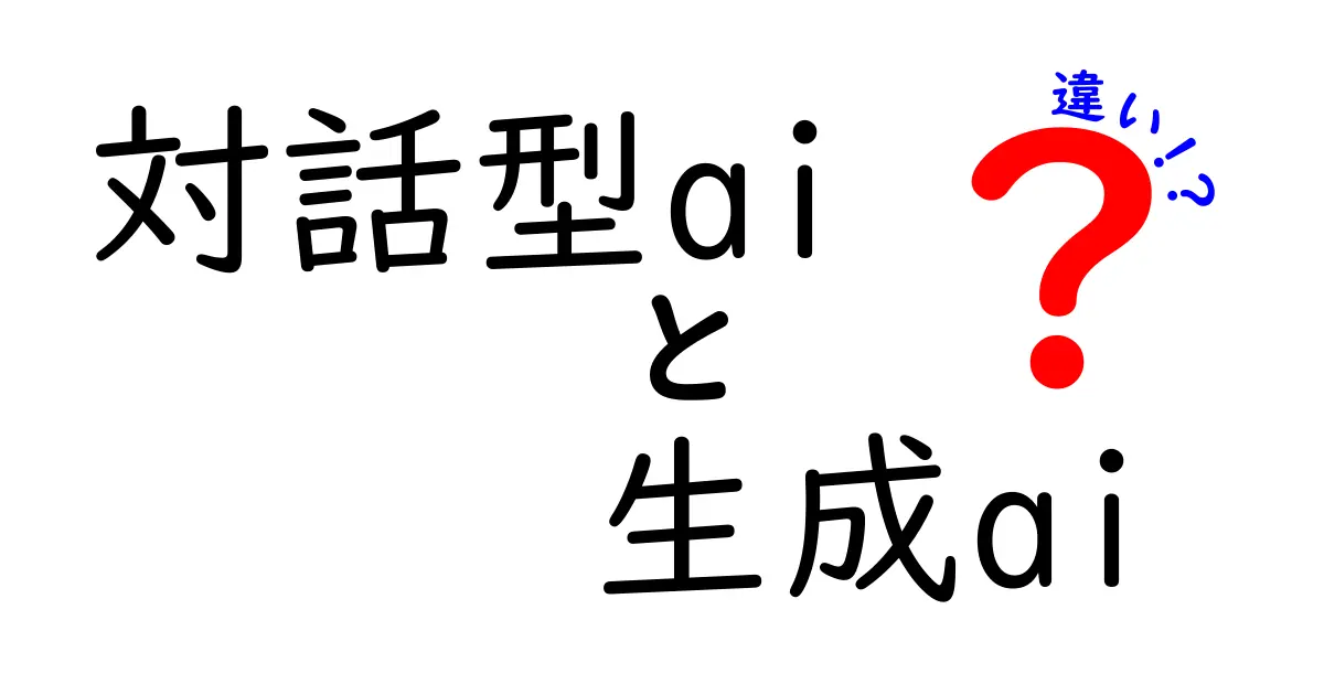 対話型AIと生成AIの違いを徹底解説！あなたの知らない世界とは？