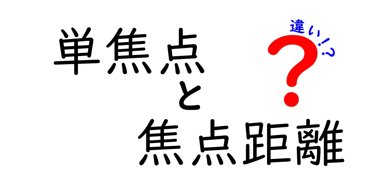 単焦点と焦点距離の違いを徹底解説！初心者にもわかるカメラ用語ガイド