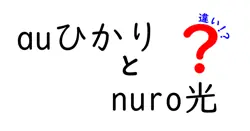 auひかりとnuro光の違いは？