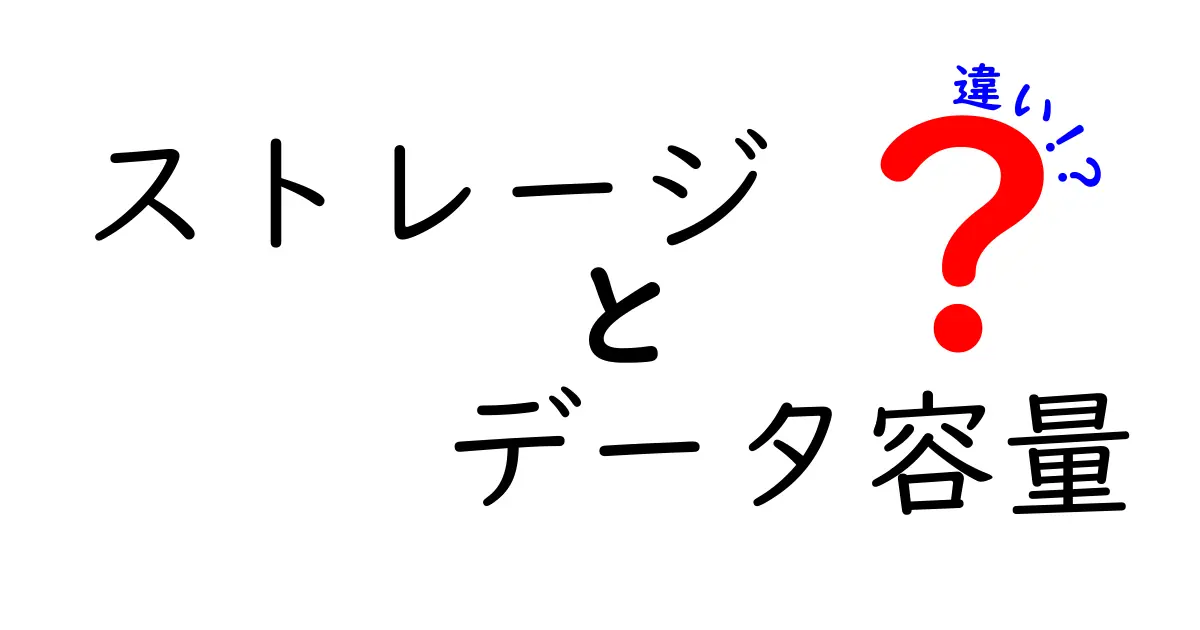 ストレージとデータ容量の違いとは？分かりやすく解説します！