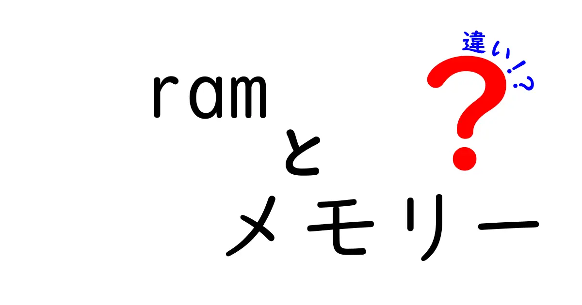 RAMとメモリーの違いをわかりやすく解説！あなたのPCを快適にするために知っておくべき基本知識