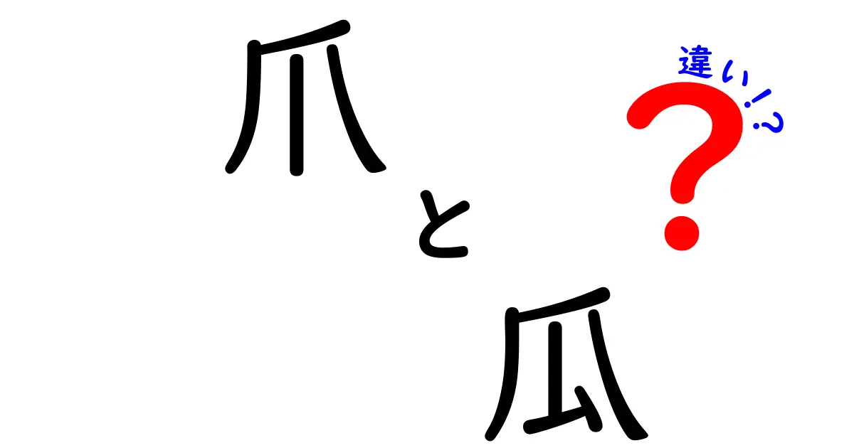 爪と瓜の違いとは？意外な共通点と特徴を徹底解説！