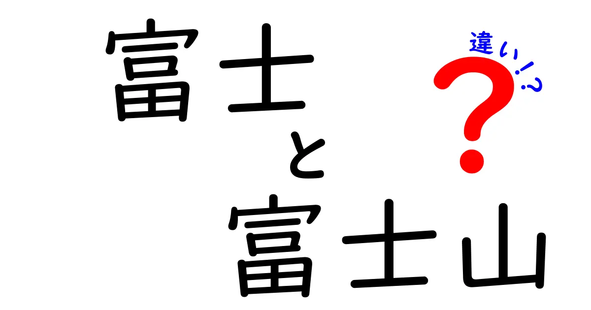 富士と富士山の違いとは？ 見逃せない二つの魅力を解説！