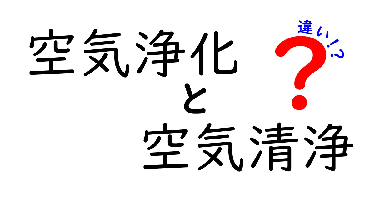 空気浄化と空気清浄の違いとは？知っておきたい空気環境の基礎知識