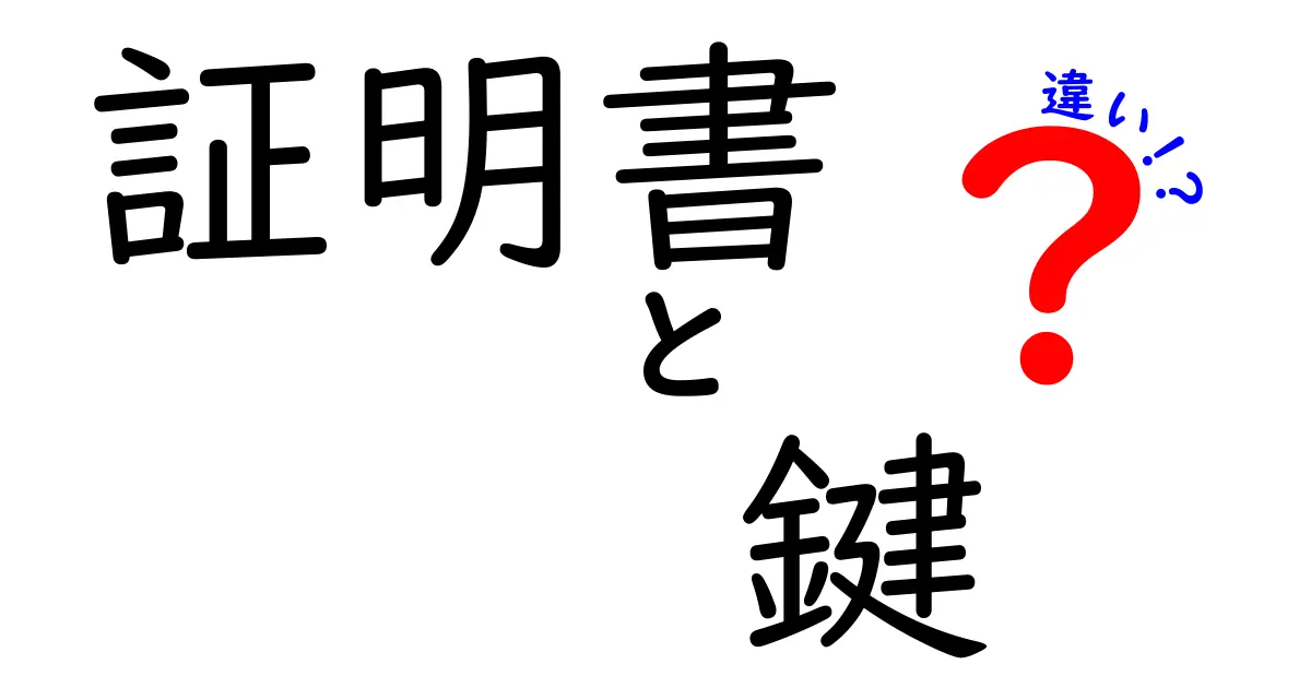 証明書と鍵の違いとは？セキュリティの基本を学ぼう