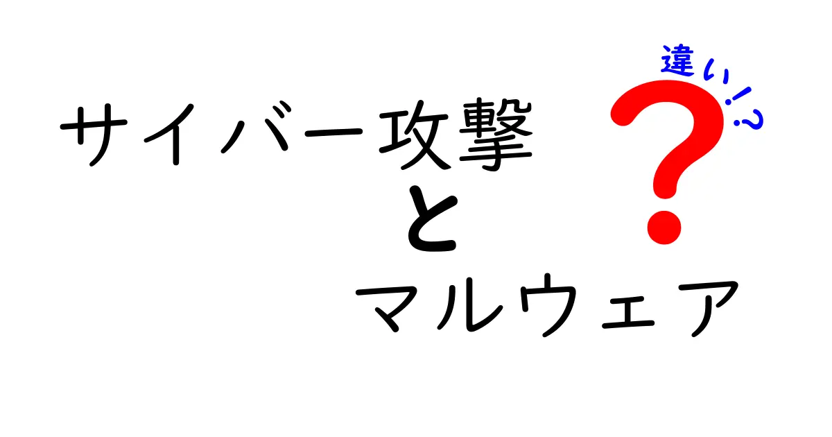 サイバー攻撃とマルウェアの違いを徹底解説！あなたのデジタルライフを守るために知っておきたい基礎知識