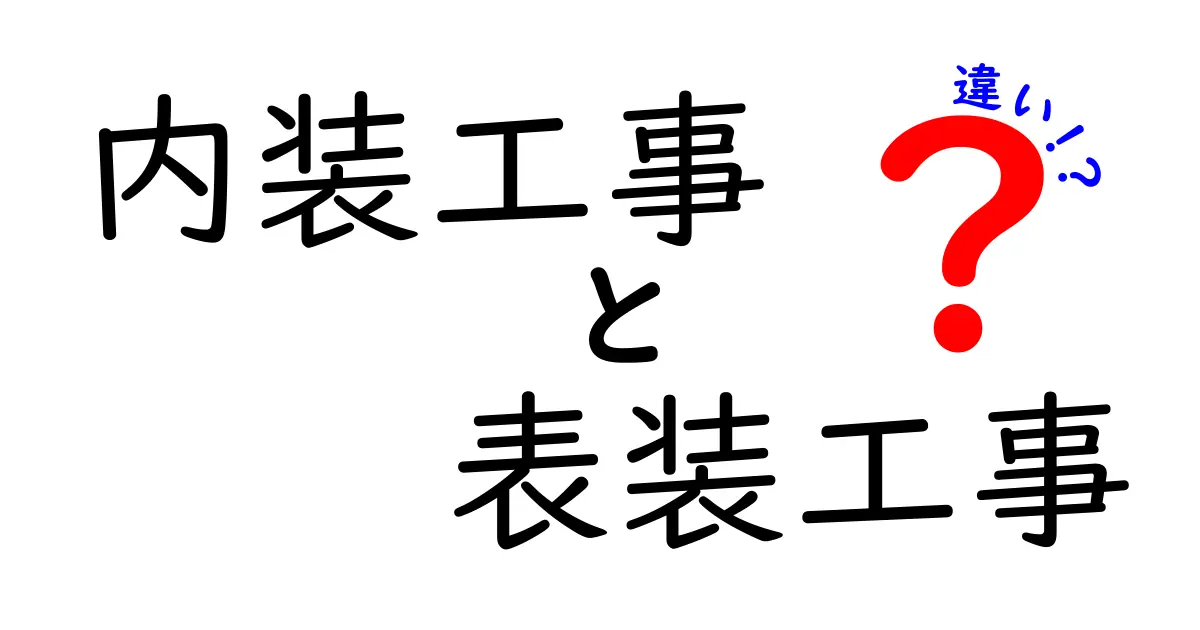 内装工事と表装工事の違いを徹底解説!あなたの家のために知っておくべきこと