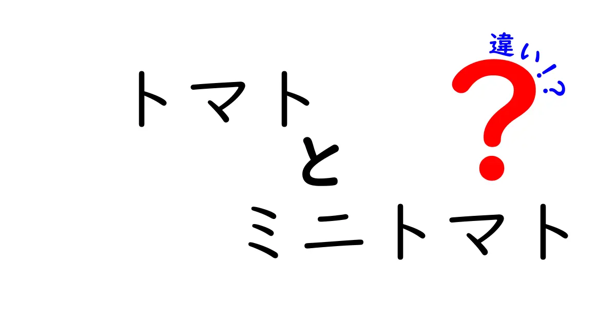 トマトとミニトマトの違いを徹底解説！それぞれの特徴とは？