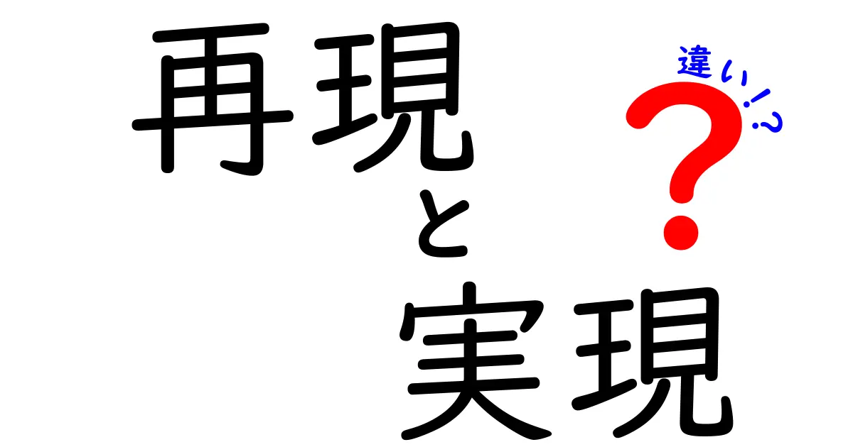 再現と実現の違いを理解しよう！