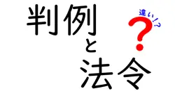 判例と法令の違いは？