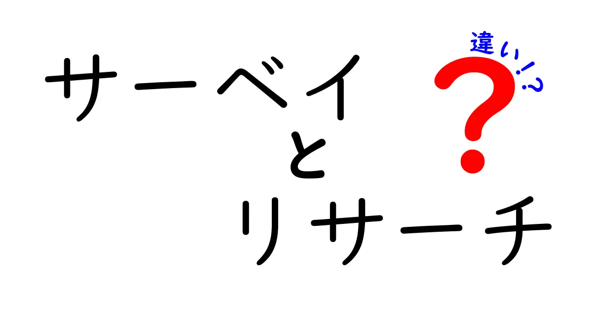 サーベイとリサーチの違いを徹底解説！あなたも使いこなせる言葉にしよう