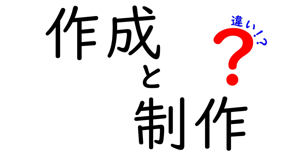 「作成」と「制作」の違いを楽しく学ぼう！