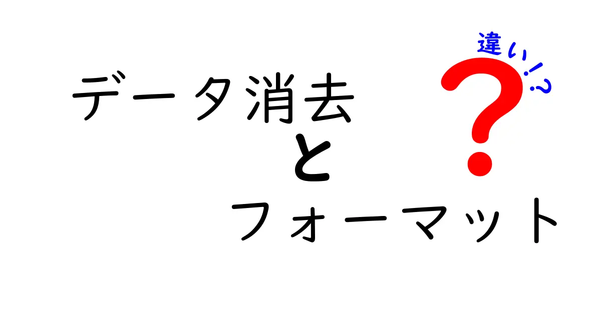 データ消去とフォーマットの違い：あなたのデータを守るために知っておくべきこと