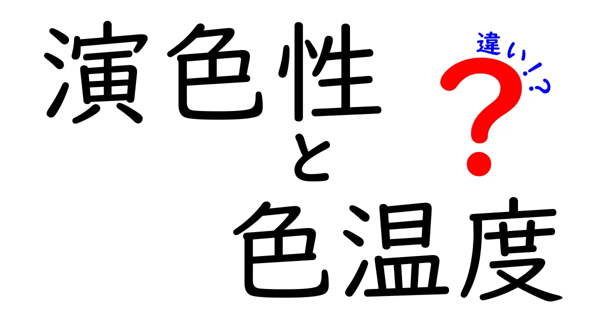 演色性と色温度の違いをわかりやすく解説!あなたの生活に役立つ光の知識