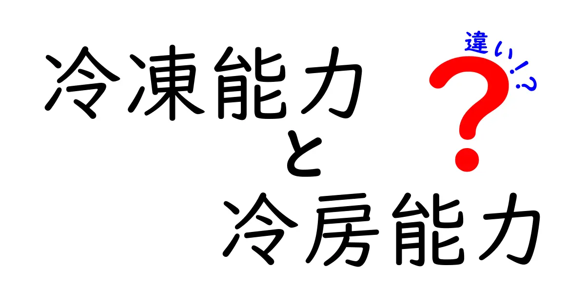 冷凍能力と冷房能力の違いをわかりやすく解説！