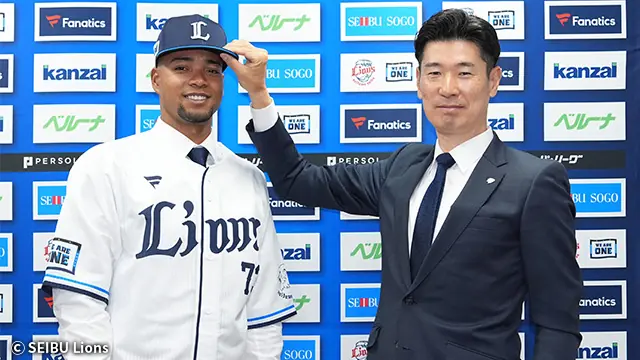 モンテル選手が埼玉西武ライオンズに支配下選手として加わる