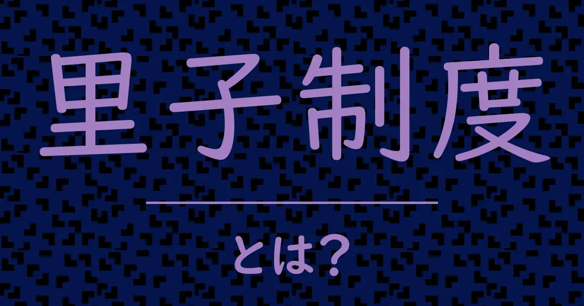 里子制度とは?毒舌で解説!