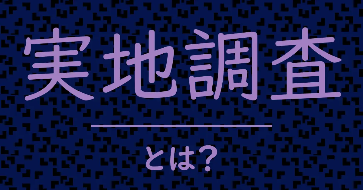 実地調査とは?毒舌で解説!