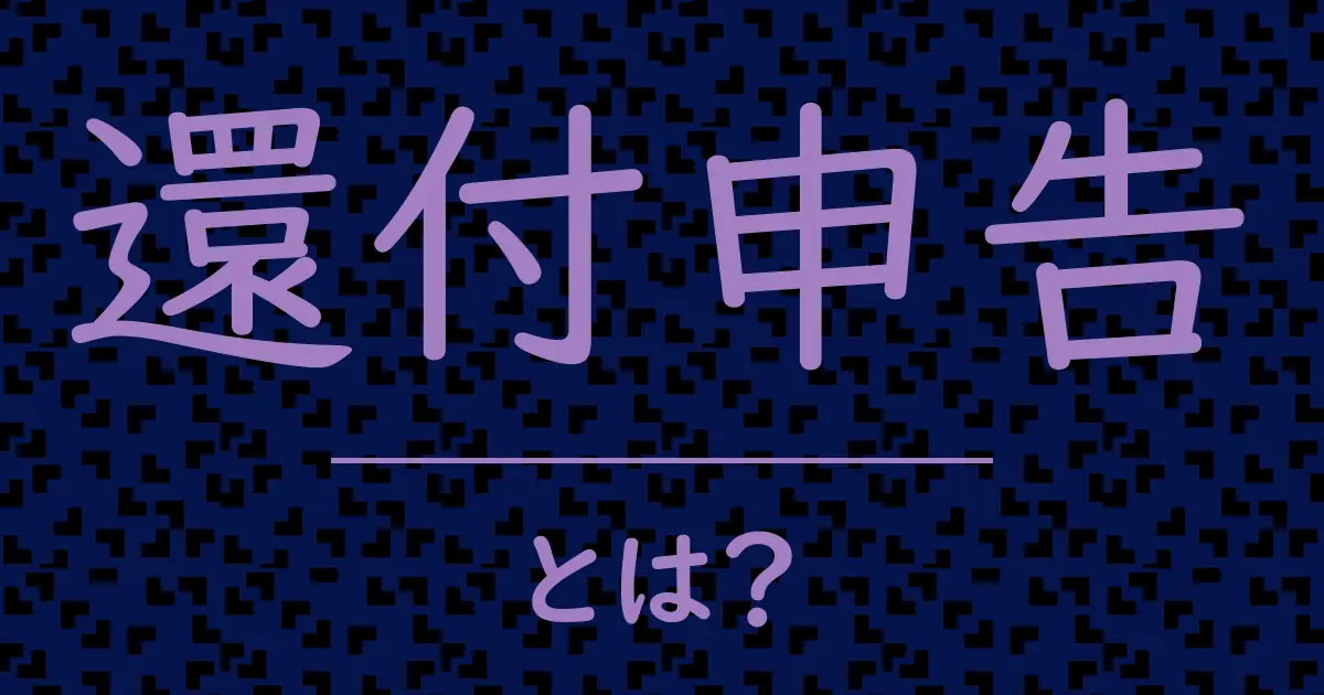 還付申告とは?毒舌で解説!