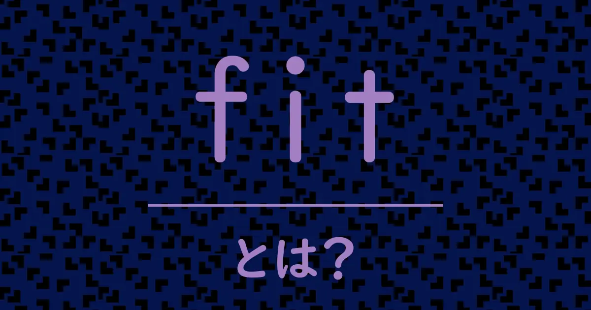fitとは?毒舌で解説!
