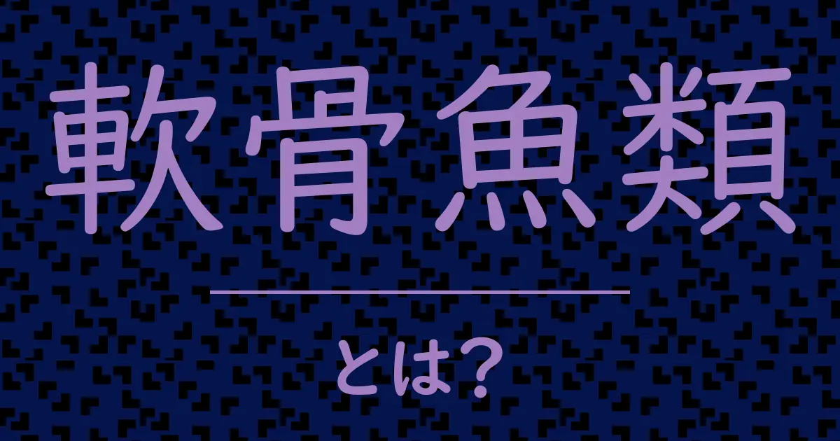 軟骨魚類とは?毒舌で解説!