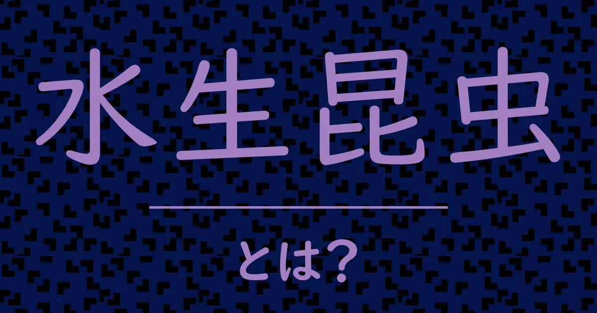 水生昆虫とは?毒舌で解説!