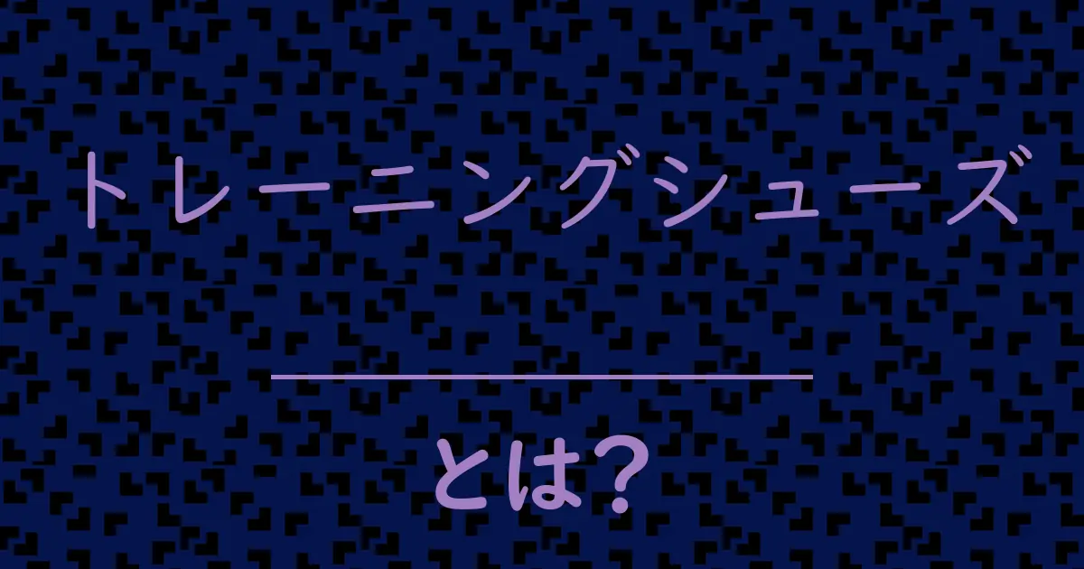 トレーニングシューズとは?毒舌で解説!