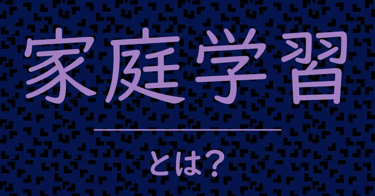 家庭学習とは?毒舌で解説!