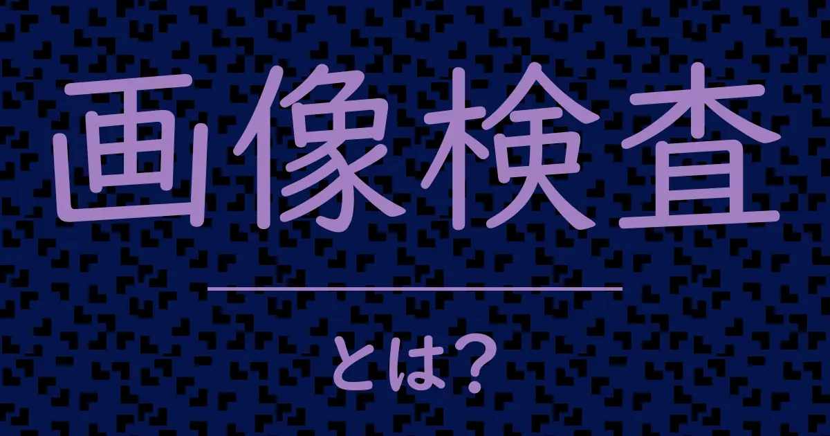 画像検査とは?毒舌で解説!