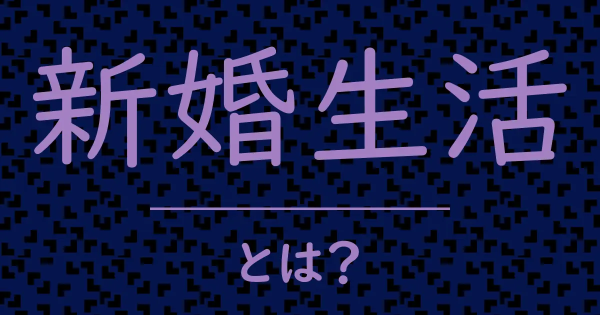新婚生活とは?毒舌で解説!