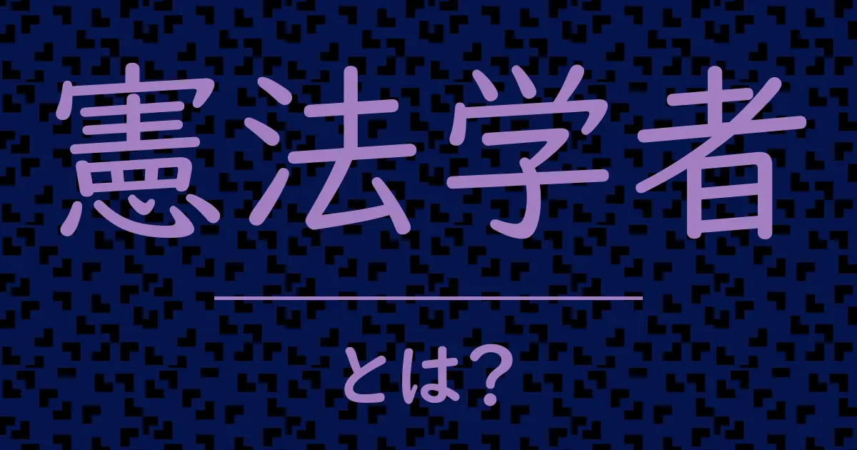 憲法学者とは?毒舌で解説!