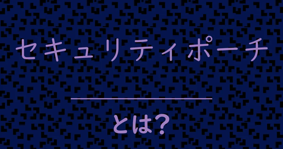 セキュリティポーチとは?毒舌で解説!