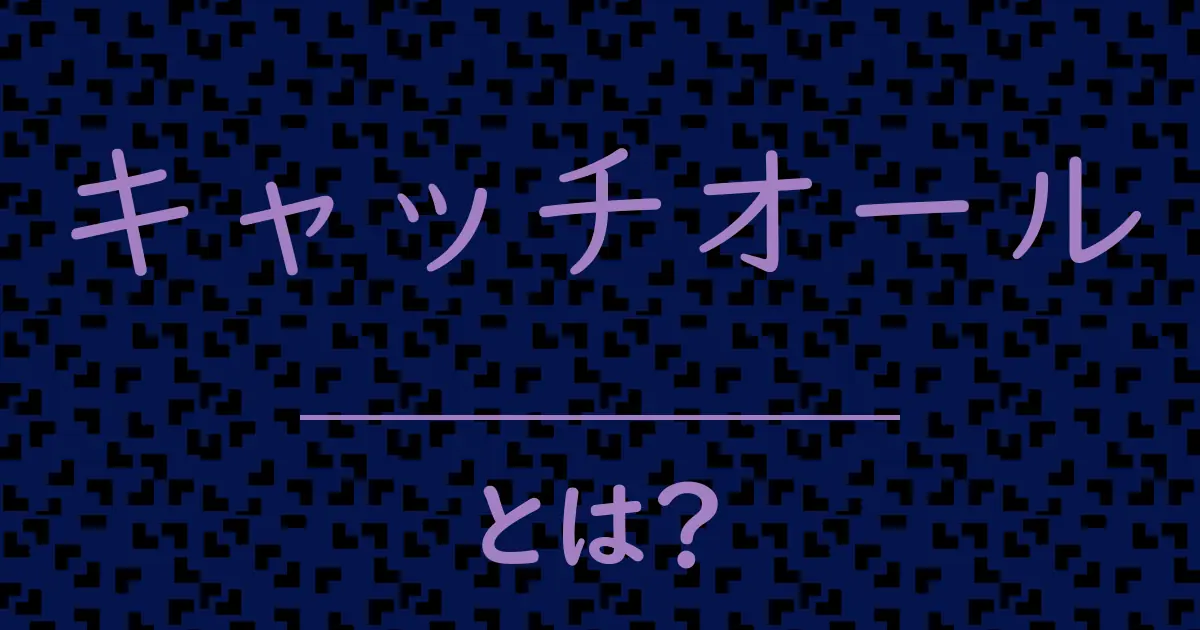 キャッチオールとは?毒舌で解説!